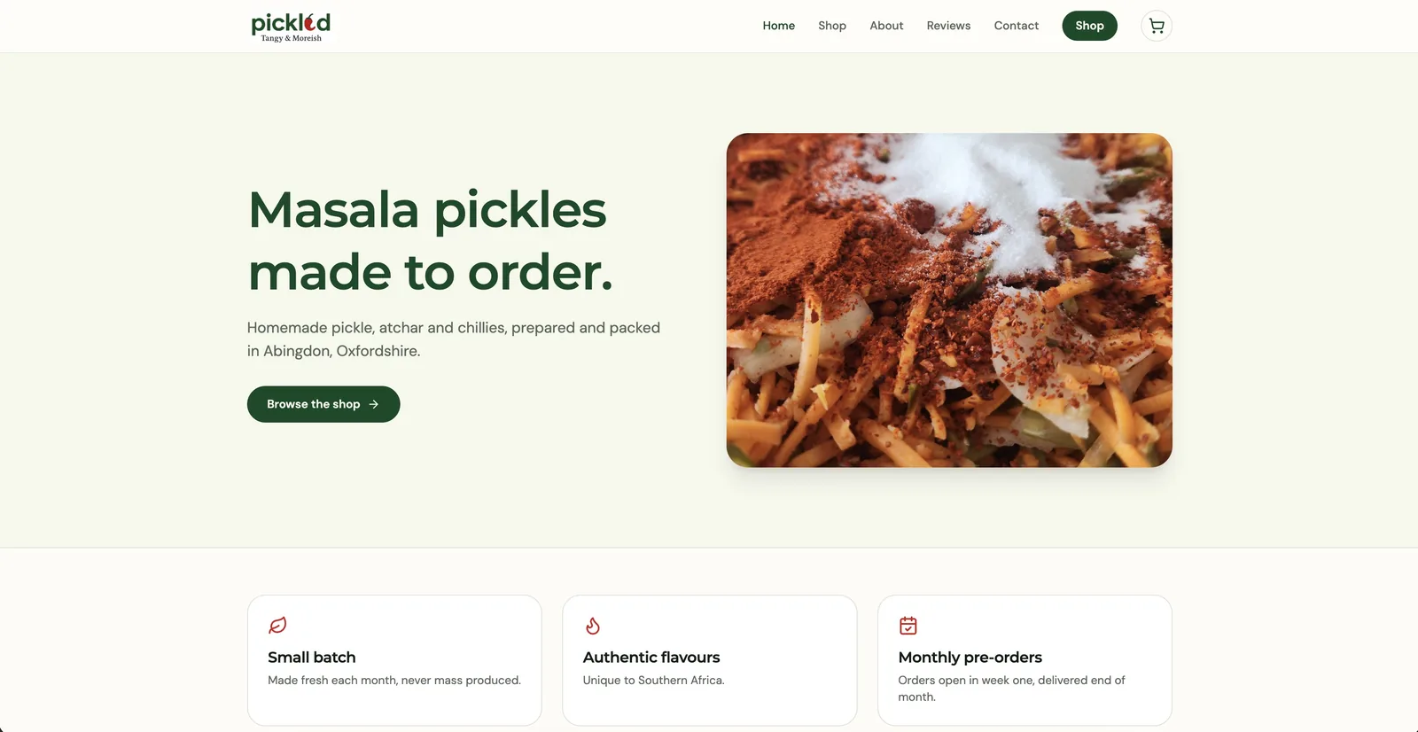 Pickled website example
