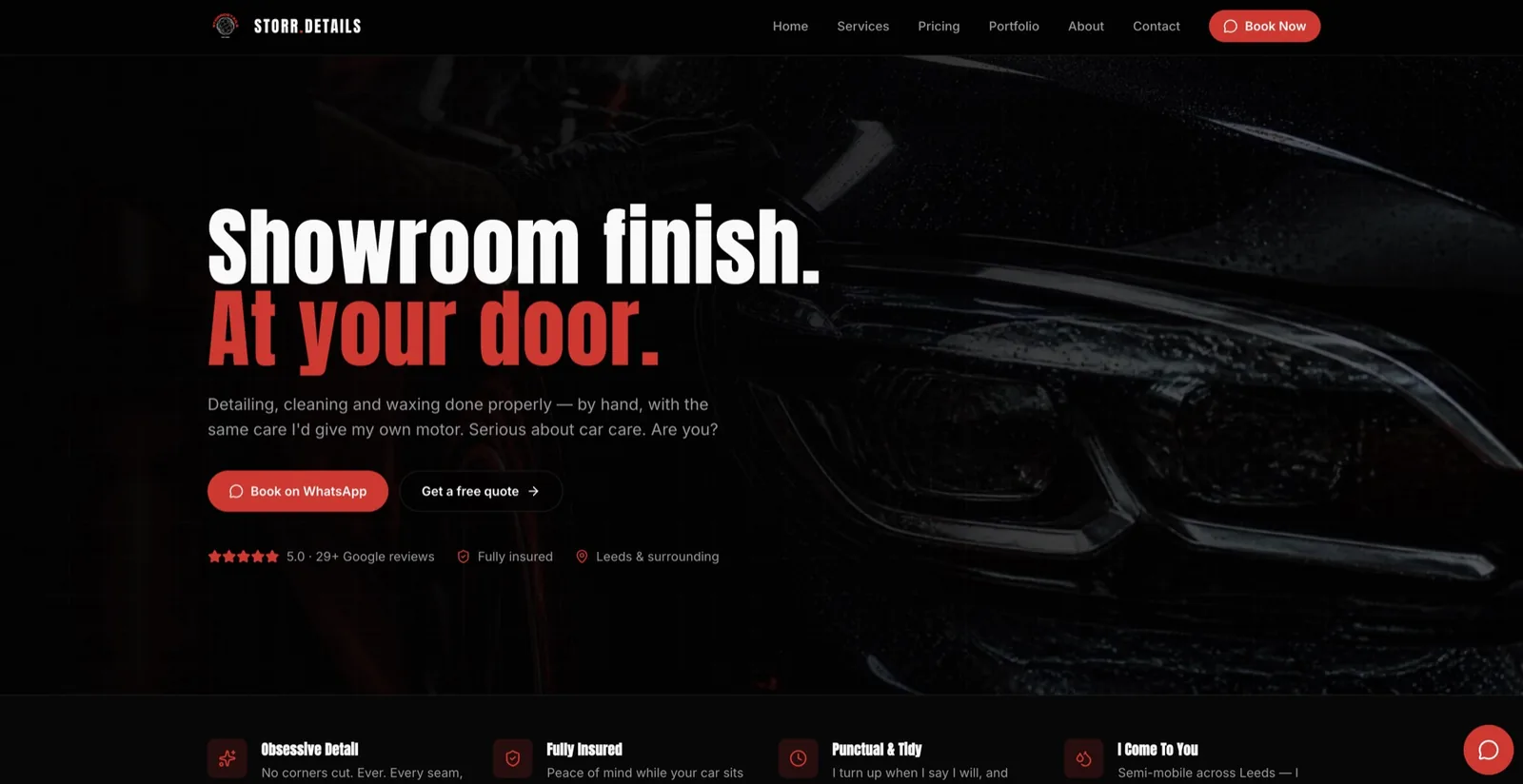 Storr Details website shown as a recent Digimush portfolio example
