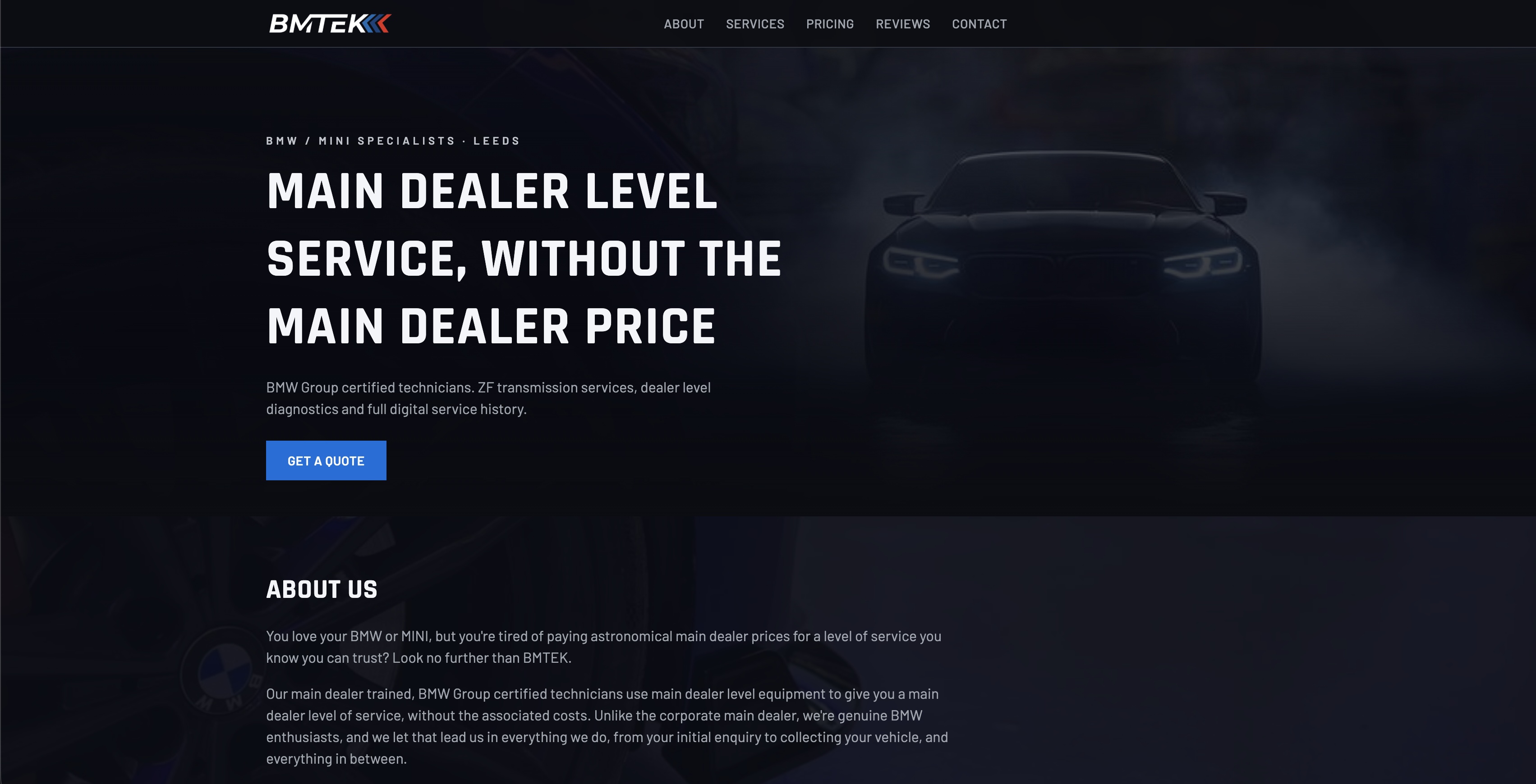 BMTEK website example
