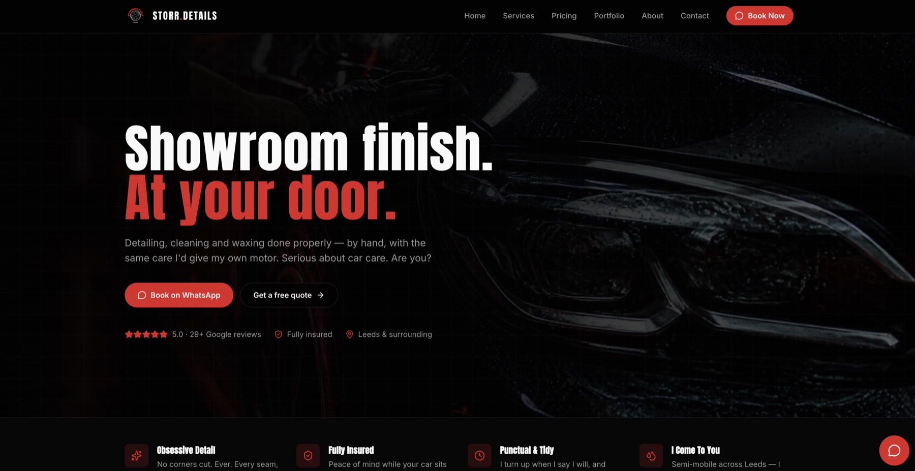 Storr Details website shown as a recent Digimush portfolio example